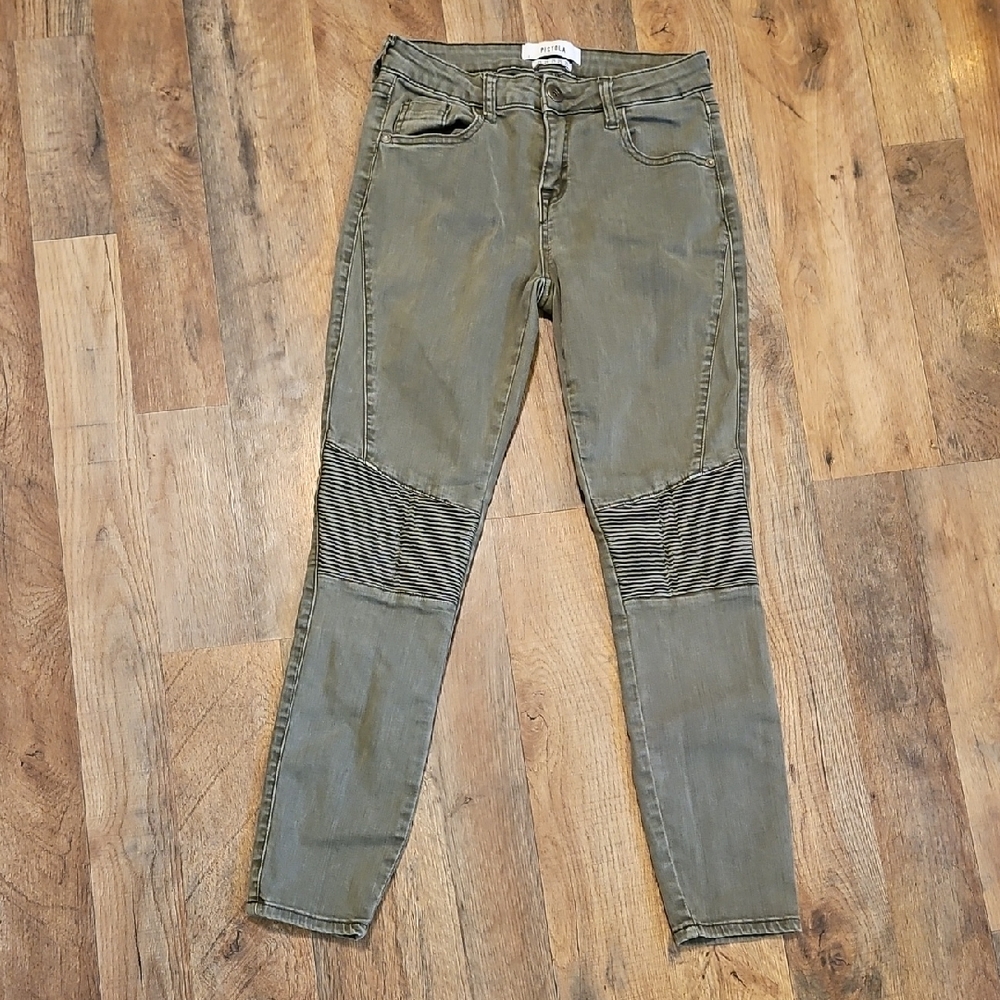 👖Pistola Olive Green Skinny Jeans